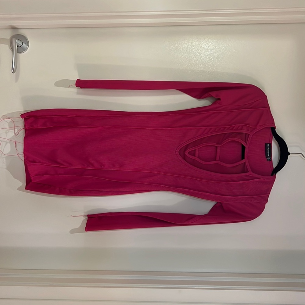 Hot pink mini dress